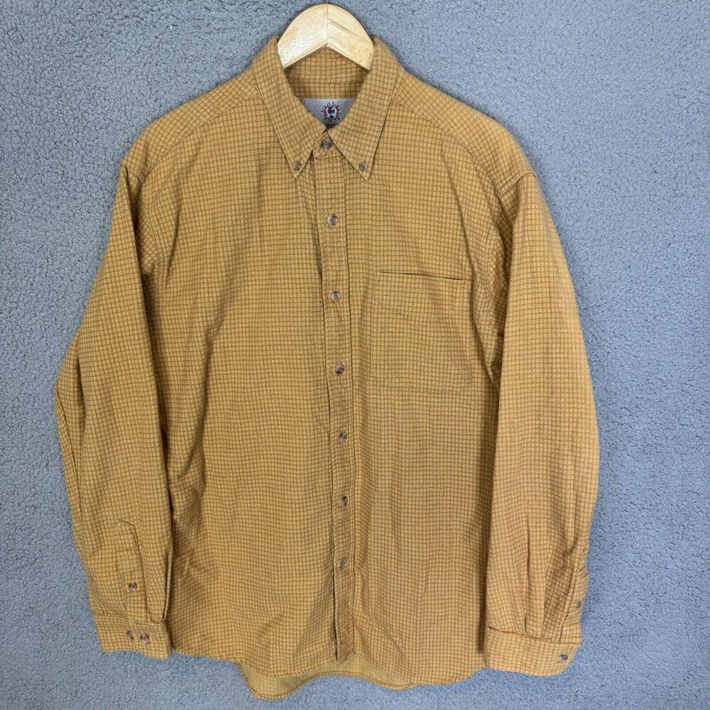 The Territory Ahead Shirt Mens Large Orange Long Sleeve Button Down Cotton